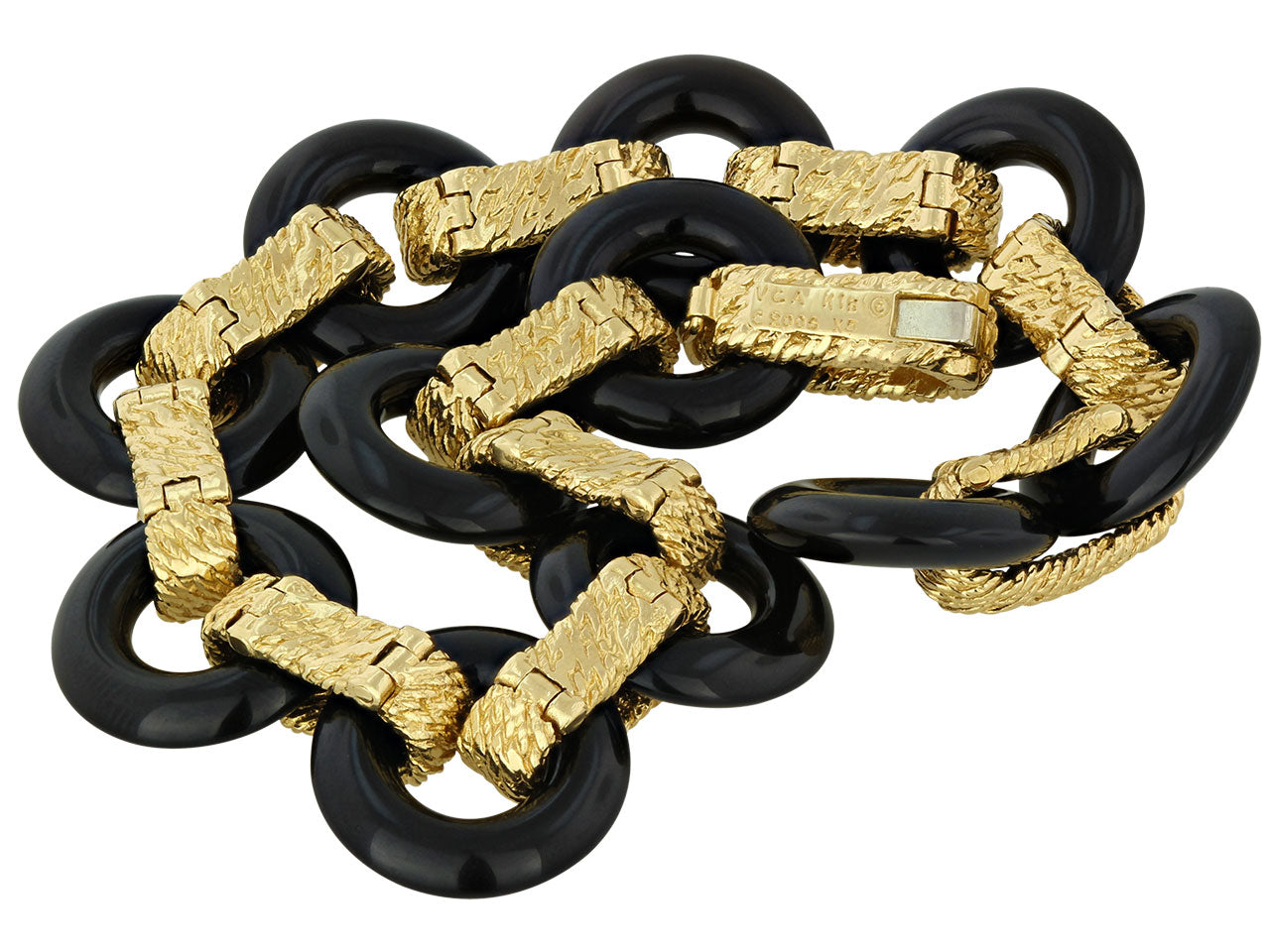 Van Cleef & Arpels Onyx and Gold Bracelet in 18K