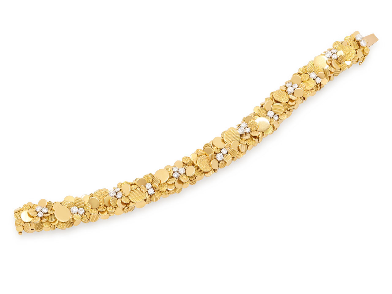 Mid-Century Diamond Bracelet in 18K Gold