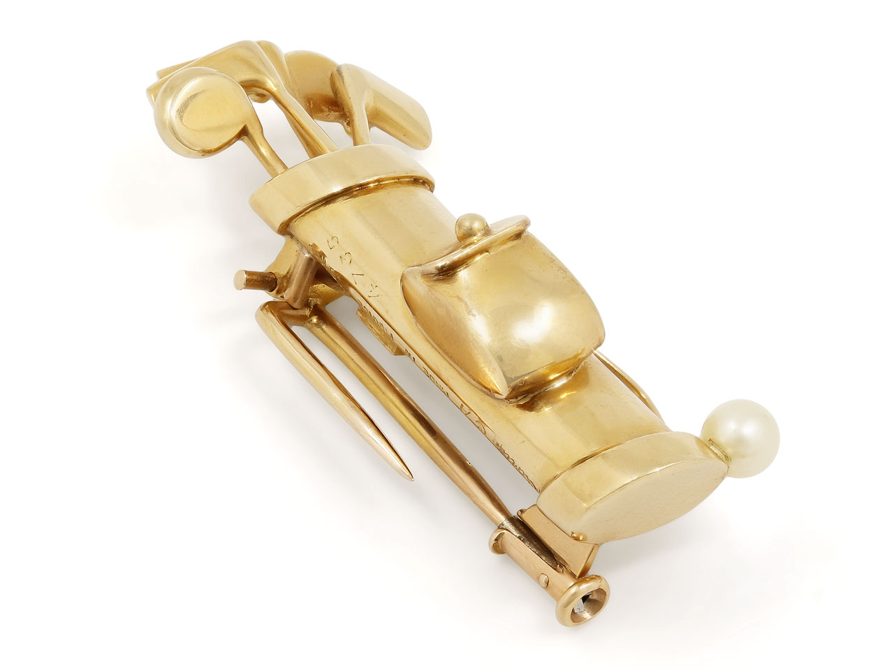 Cartier Golf Bag Brooch in 18K Gold