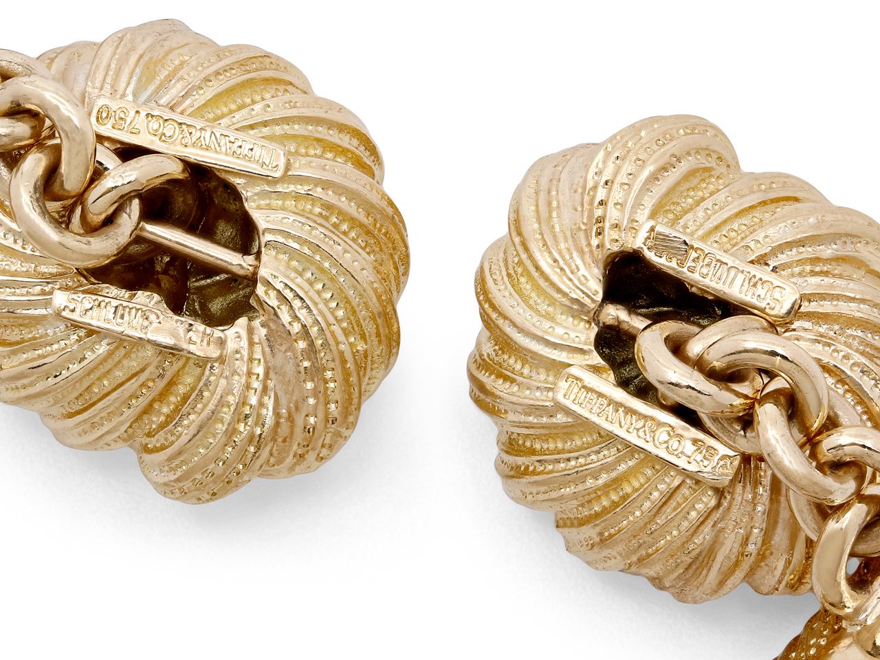 Tiffany & Co. Schlumberger Shell Cufflinks in 18K Gold