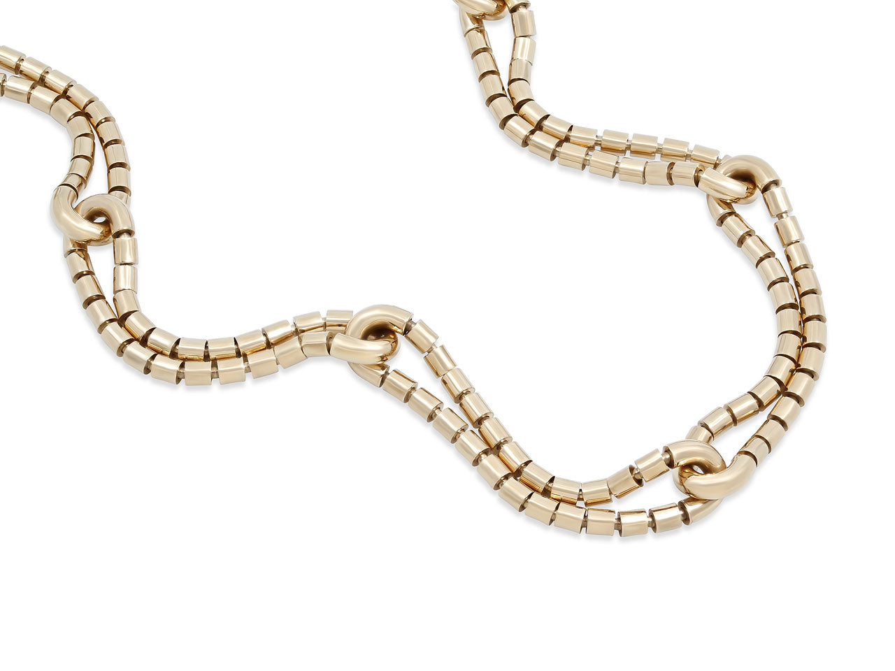 Italian Gold Flexible Link Chain Necklace in 18K Gold, by Beladora