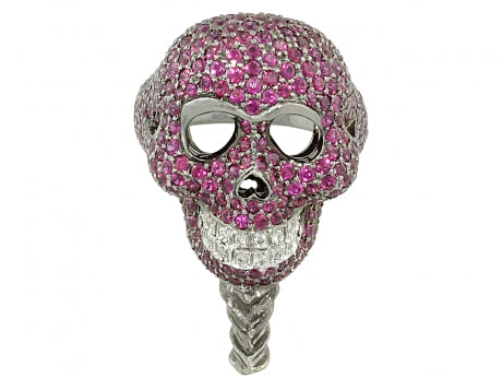 Lydia Courteille Ruby and Diamond Skull Ring