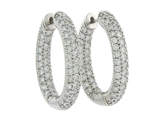 The Look For Less - Diamond Hoop Earrings