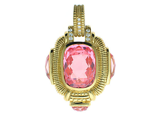 Judith Ripka Pink Quartz Pendant