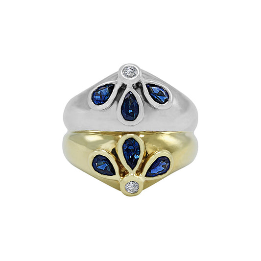 faraone sapphire diamond ring