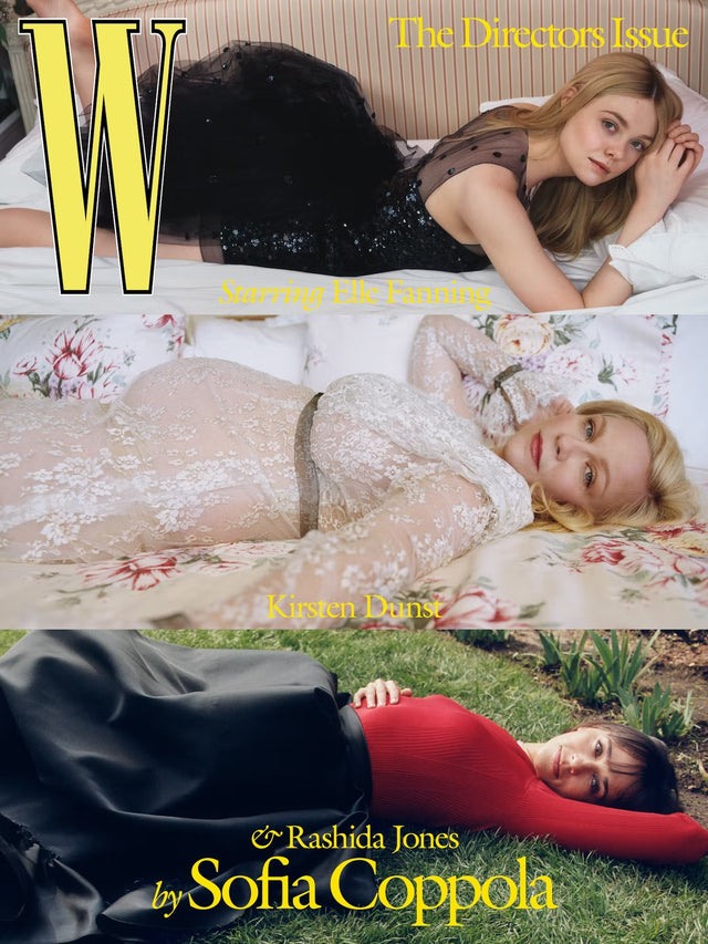 W magazine collage featuring Elle Fanning Kirsten Dunst and Rashida Jones