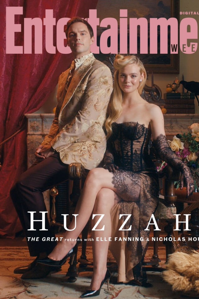 Entertainment Weekly cover showing two people in period clothing