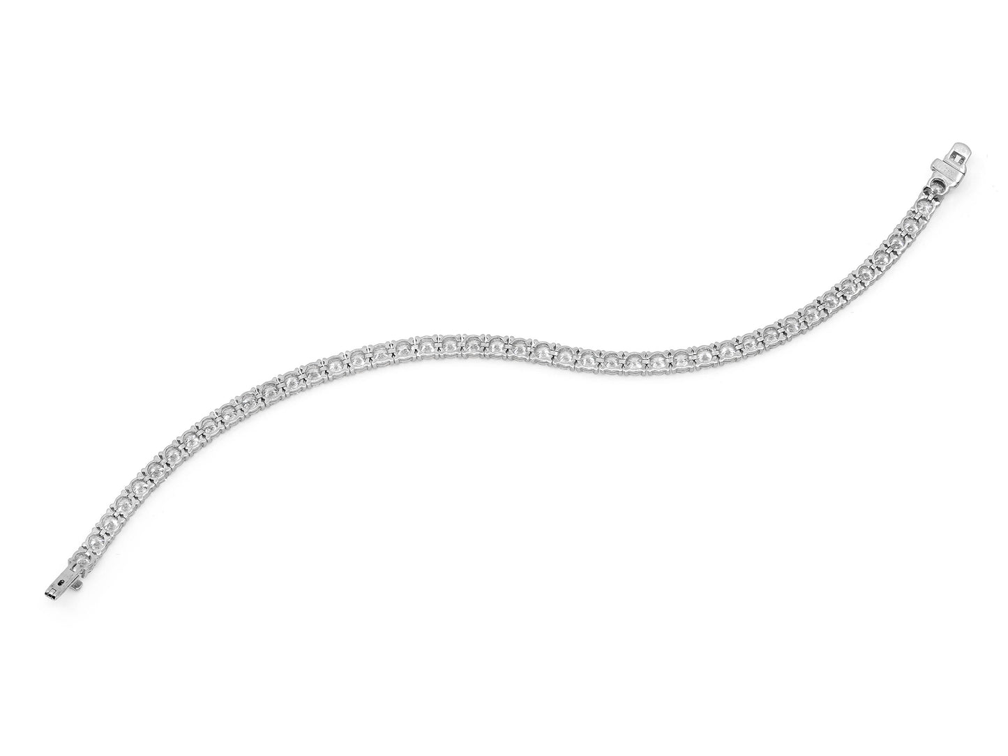Diamond Line Bracelet, 8.55 total carats, in 18K White Gold