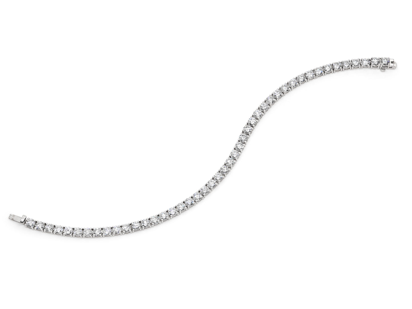 Diamond Line Bracelet, 8.55 total carats, in 18K White Gold