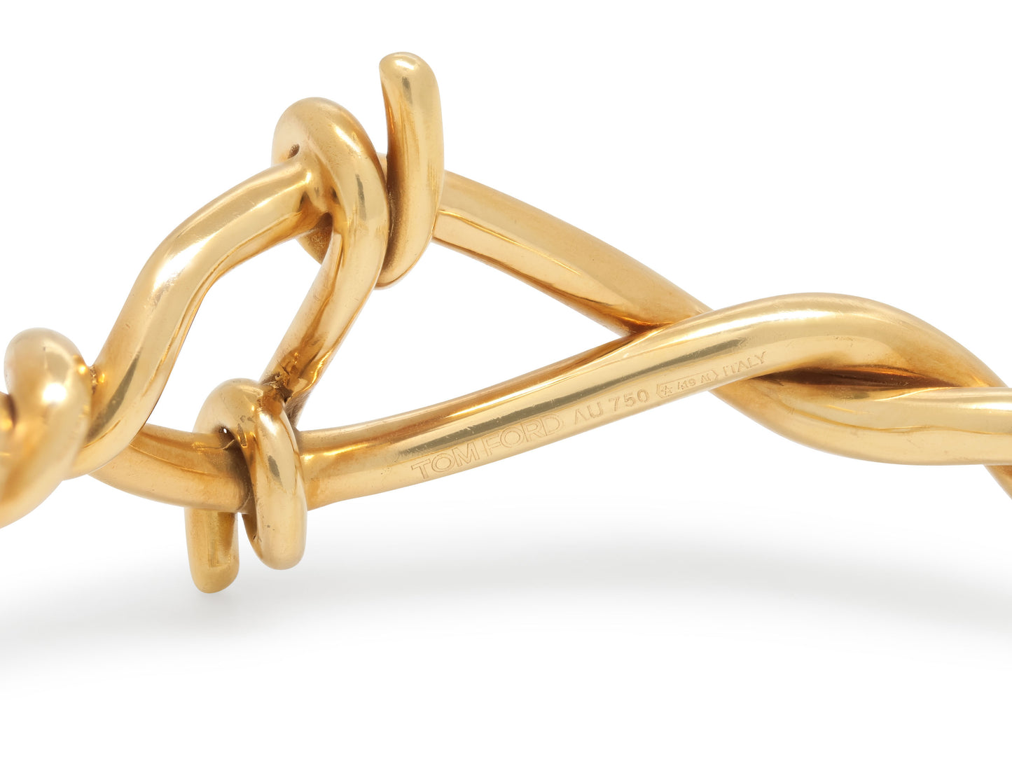 Tom Ford Twisted Wire Bracelet in 18K Gold