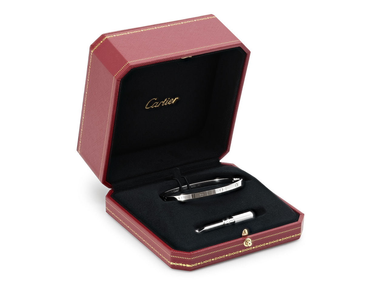 Cartier 'Love' Bracelet in 18K White Gold, Small Model, Size 19