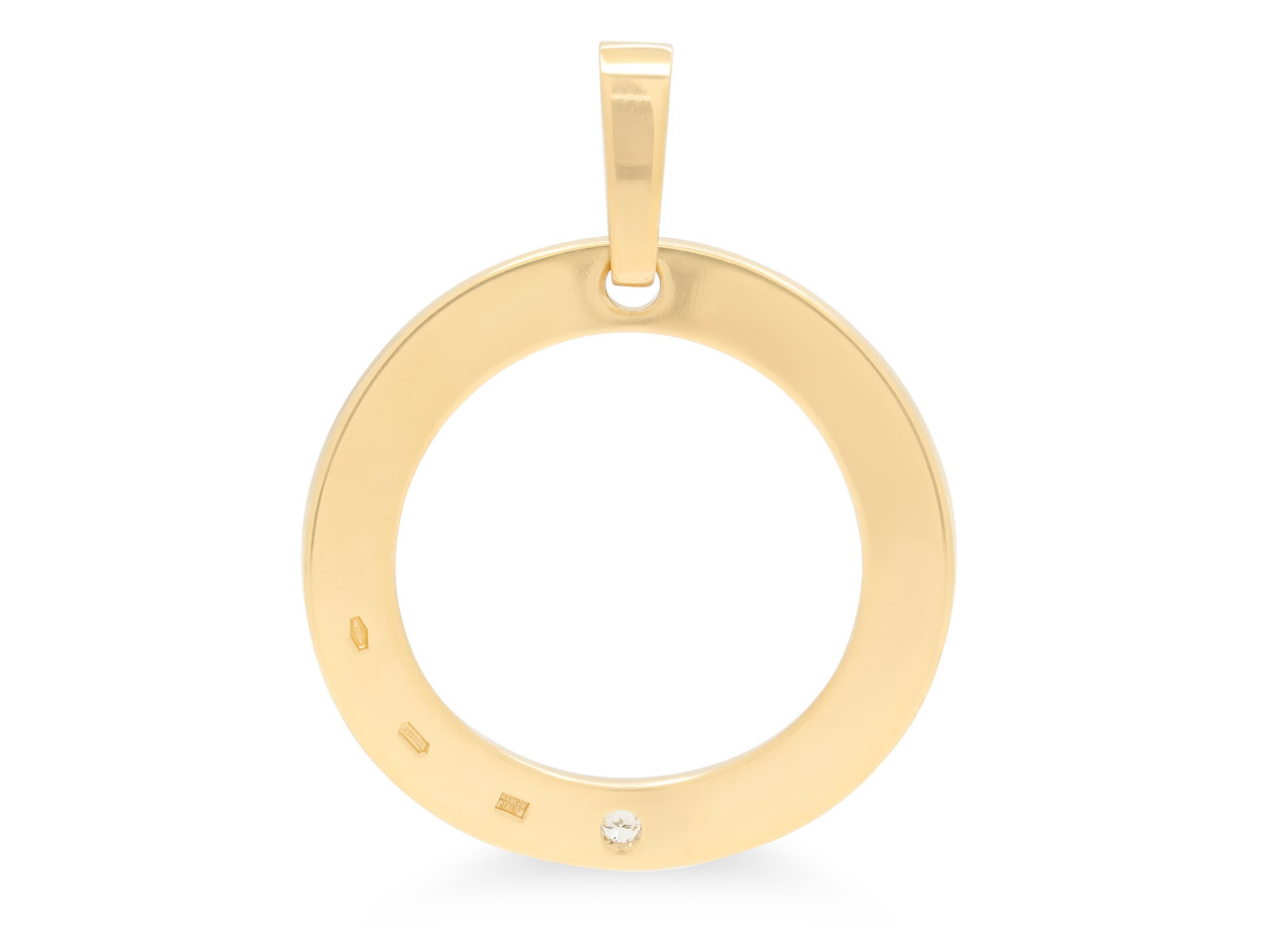 Bulgari Open Circle Diamond Pendant in 18K Gold