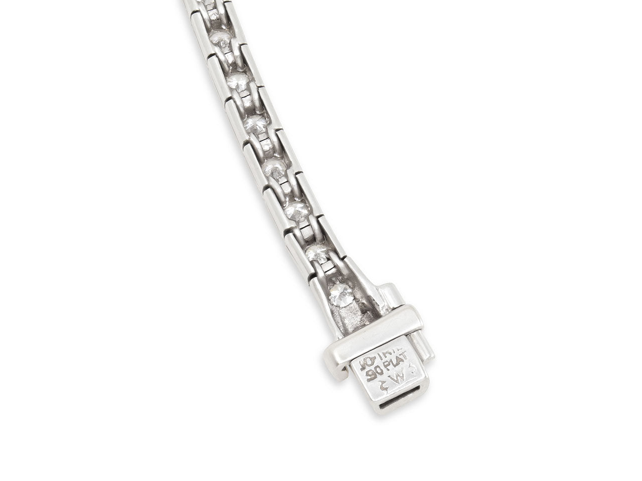 Waslikoff Art Deco Diamond Rivière Necklace in Platinum
