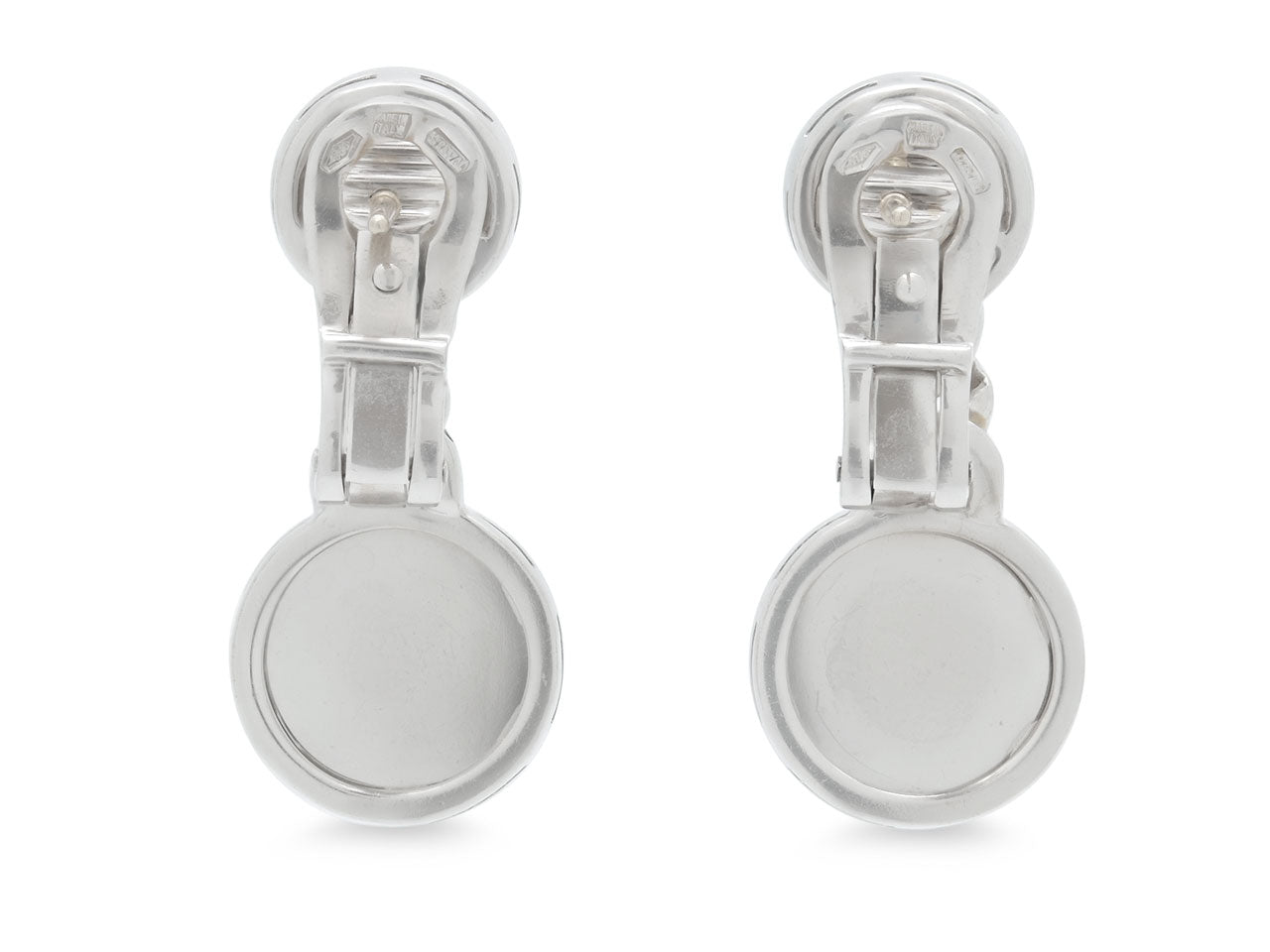 Bulgari Onyx Earrings in 18K White Gold