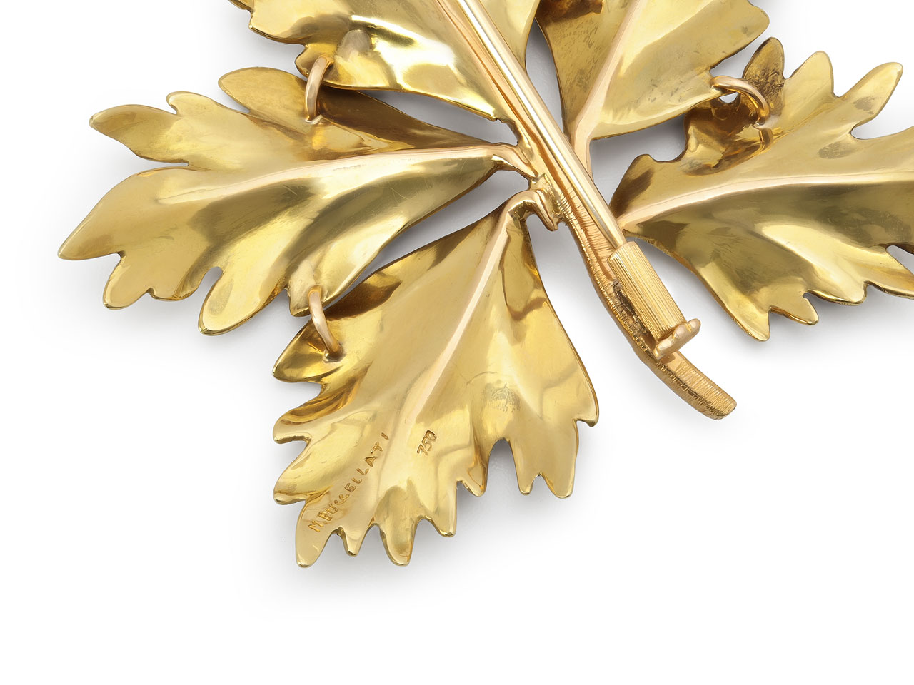 Buccellati Leaf Brooch in 18K Gold