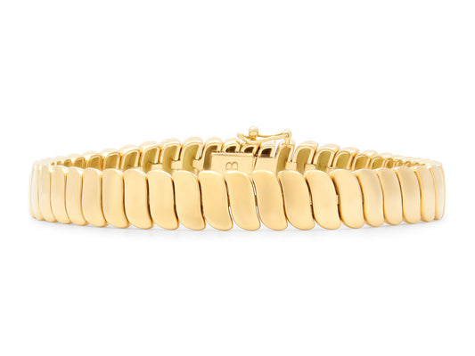 Flexible Link Bracelet in 18K Gold, by Beladora