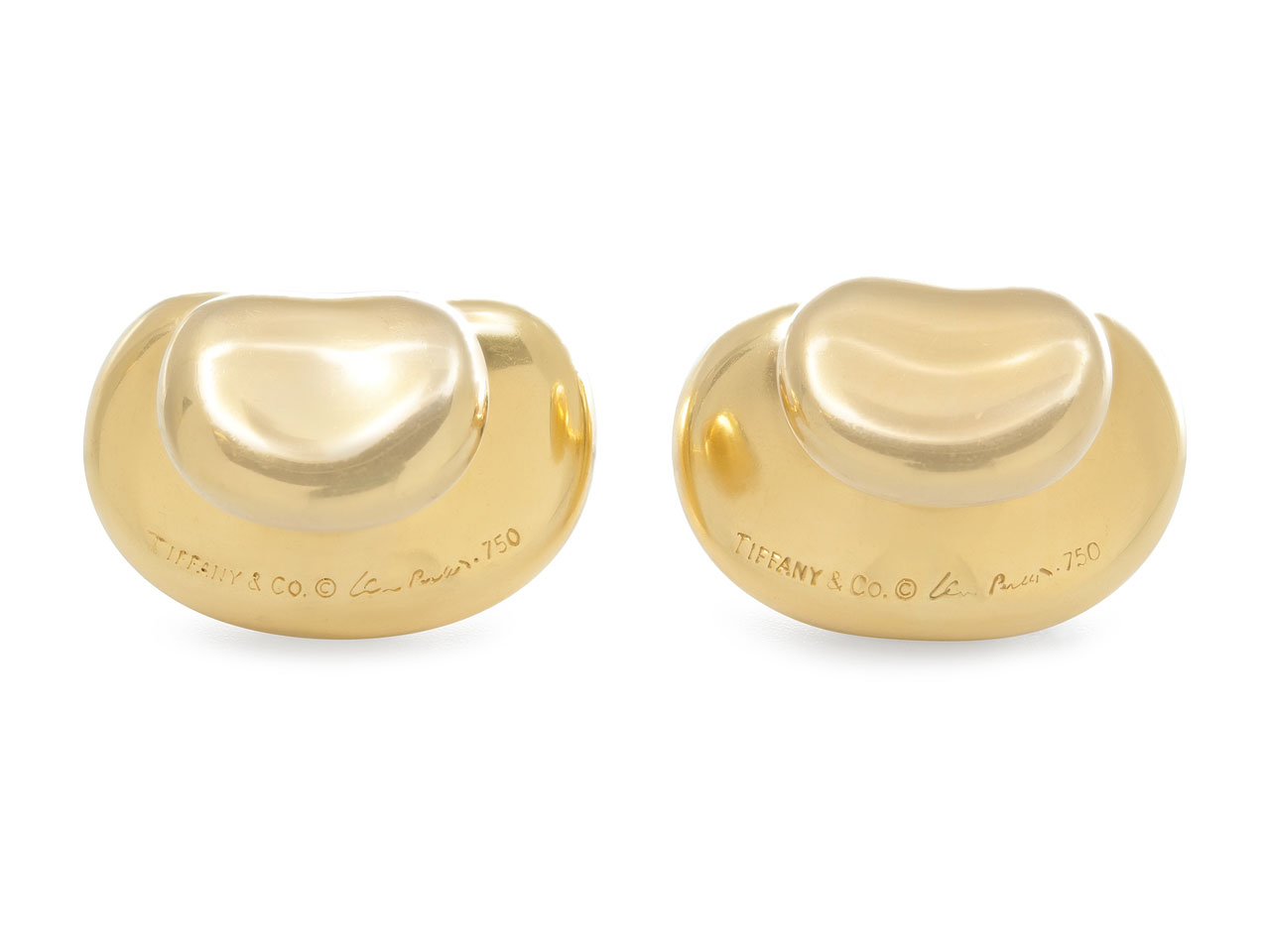 Tiffany & Co. Elsa Peretti 'Bean' Cufflinks in 18K Gold