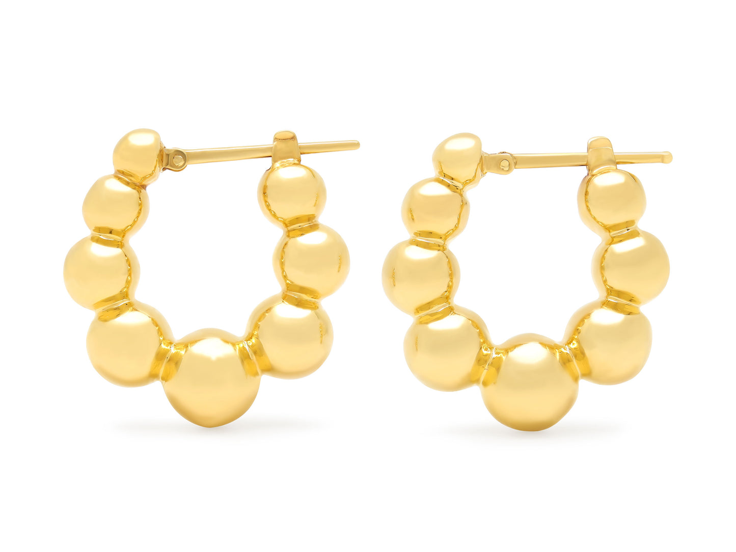 Gold Ball Earrings in 18K Gold, by Beladora