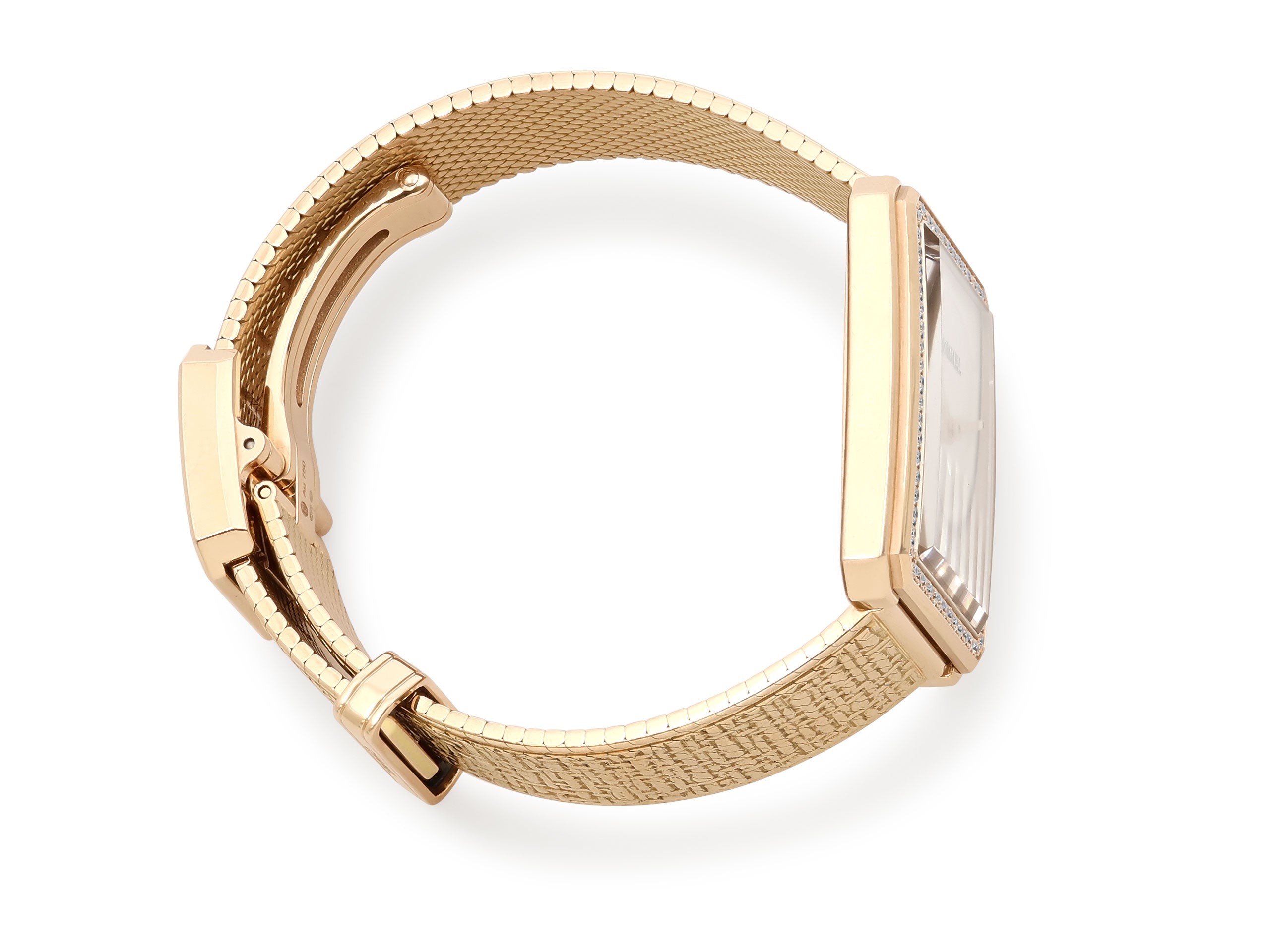 Chanel 'BOY·FRIEND Tweed' Diamond Watch in 18K Gold, #520889