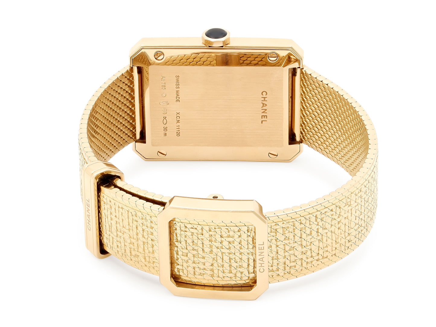 Chanel 'BOY·FRIEND Tweed' Diamond Watch in 18K Gold, Medium Version