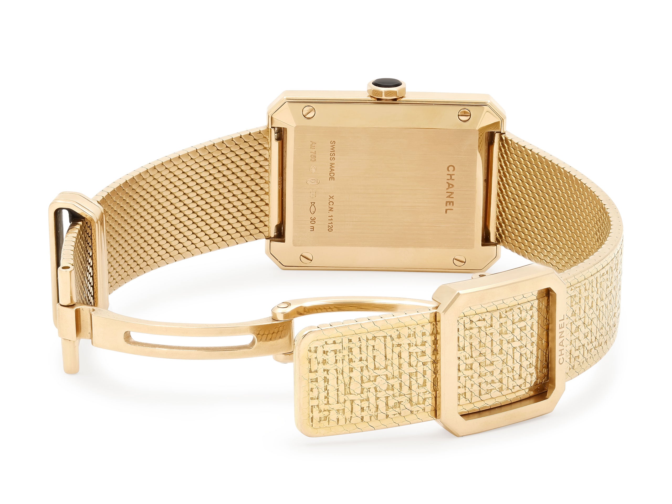 シャネル ランウェイ ゴールドトーン ソーイング レディ ピン Chanel 'BOY·FRIEND Tweed' Diamond Watch in 18K Gold, #520889