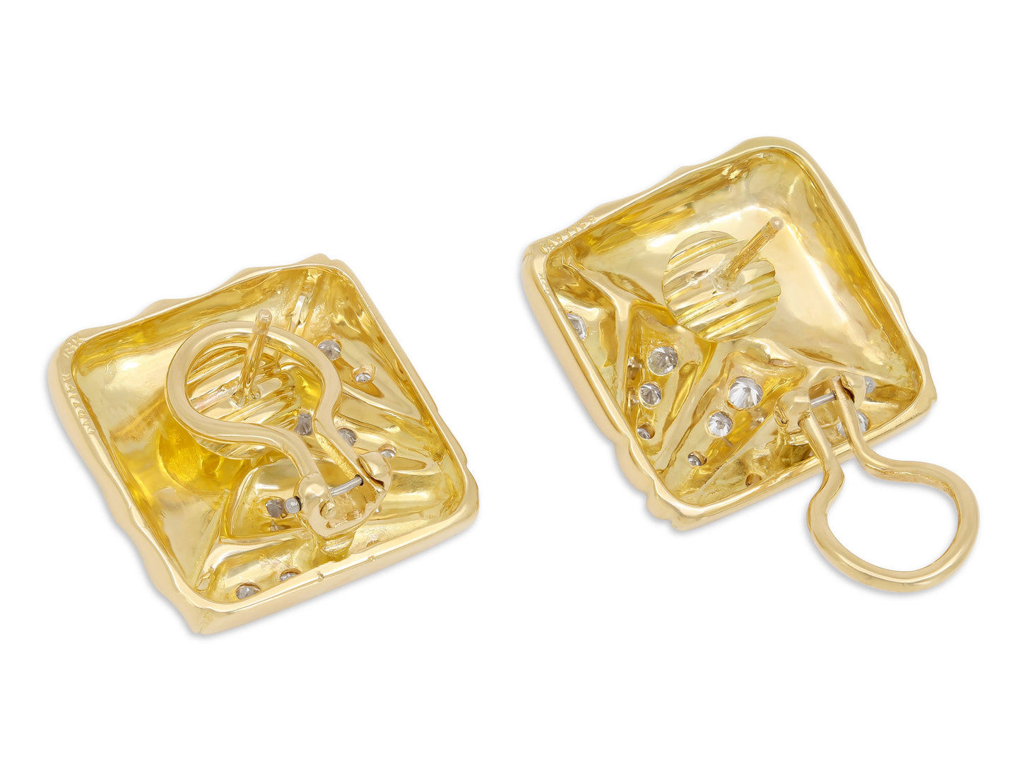 Cartier Diamond Earrings in 18K Gold