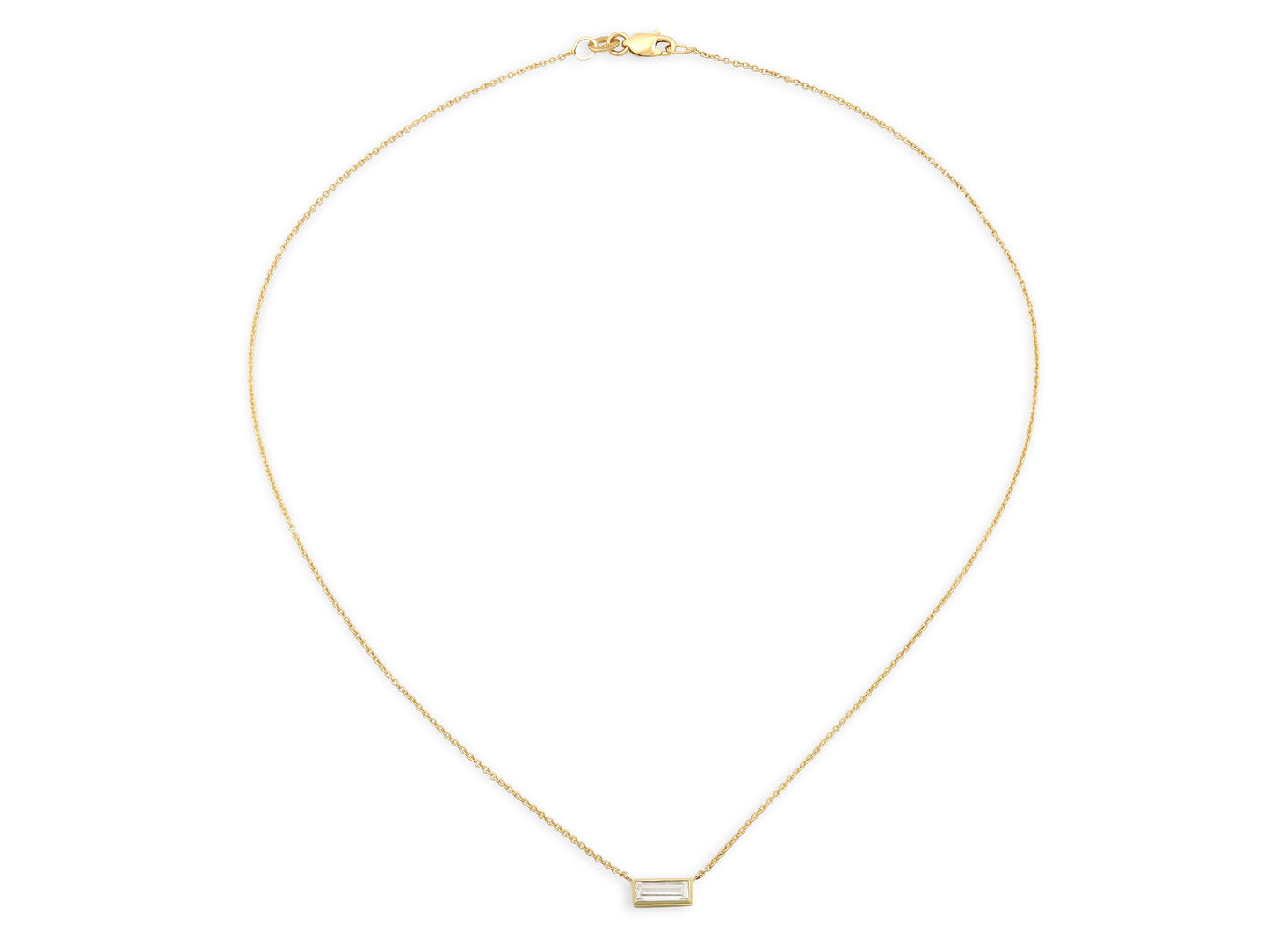 Beladora 'Reimagined' Bezel-Set Diamond Necklace in 18K Gold