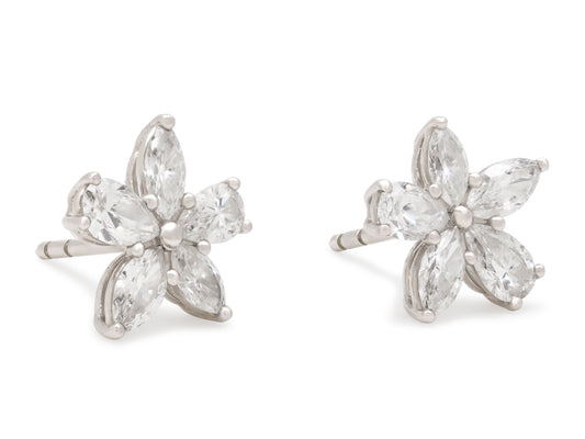 Tiffany & Co. 'Victoria' Mixed Cluster Diamond Earrings in Platinum