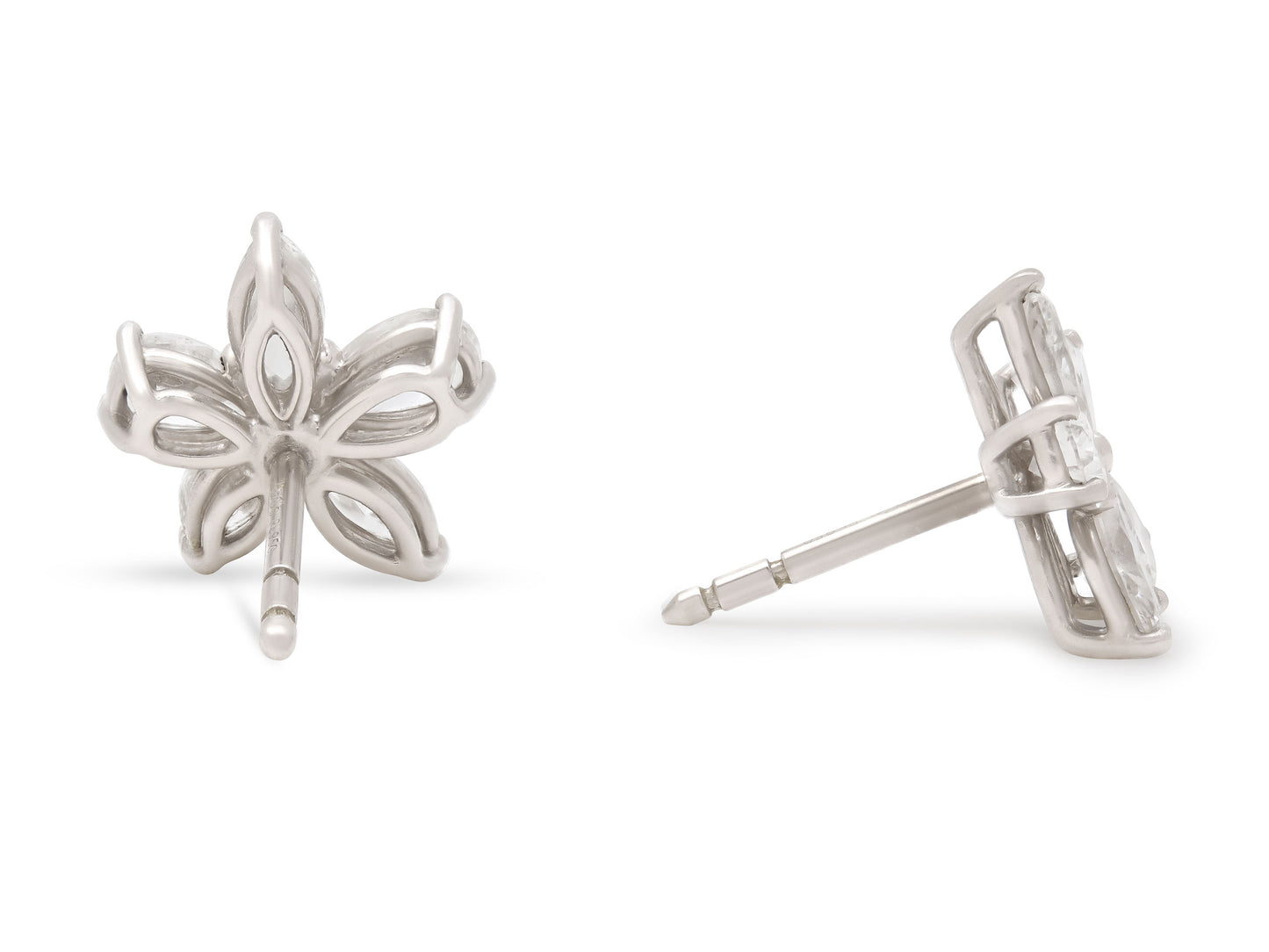 Tiffany & Co. 'Victoria' Mixed Cluster Diamond Earrings in Platinum