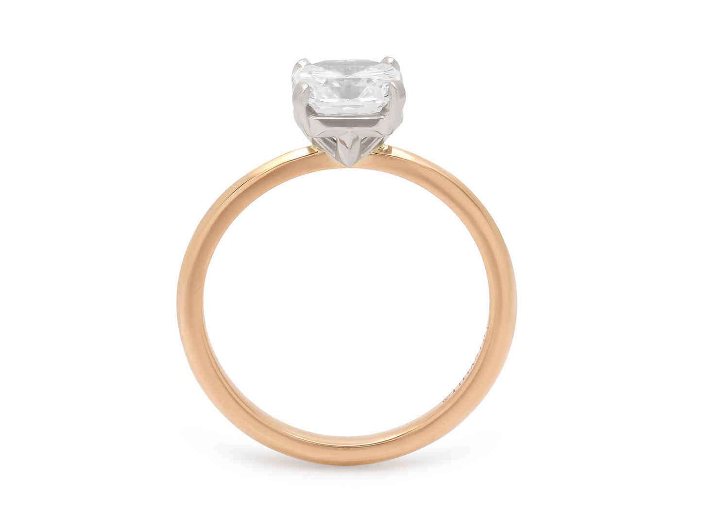 Tiffany & Co. 'Lucida' Diamond Solitaire Ring in 18K Rose Gold