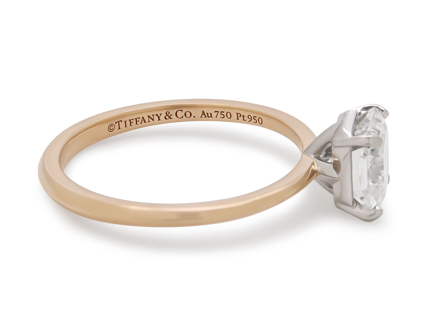 Tiffany & Co. 'Lucida' Diamond Solitaire Ring in 18K Rose Gold