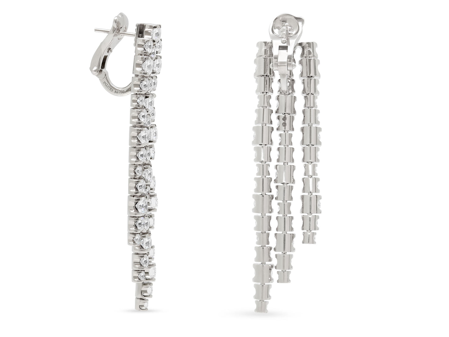 Cartier 'Lignes Essentielle' Diamond Earrings in 18K White Gold
