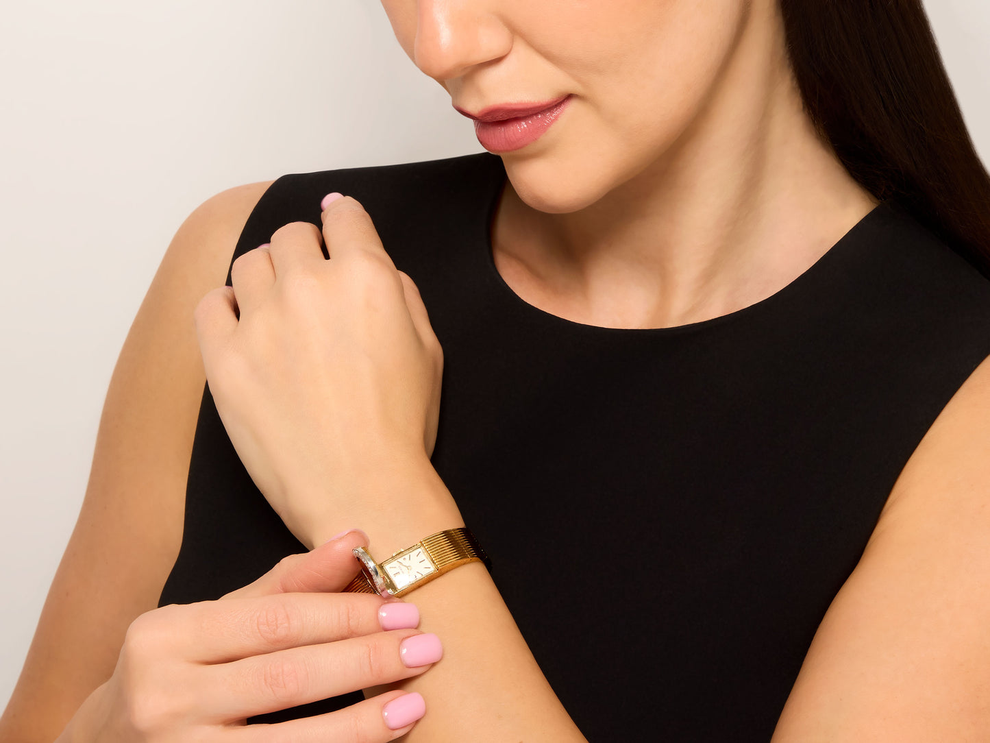 Mid-Century Tiffany & Co. Bracelet Watch in 18K Gold and Platinum