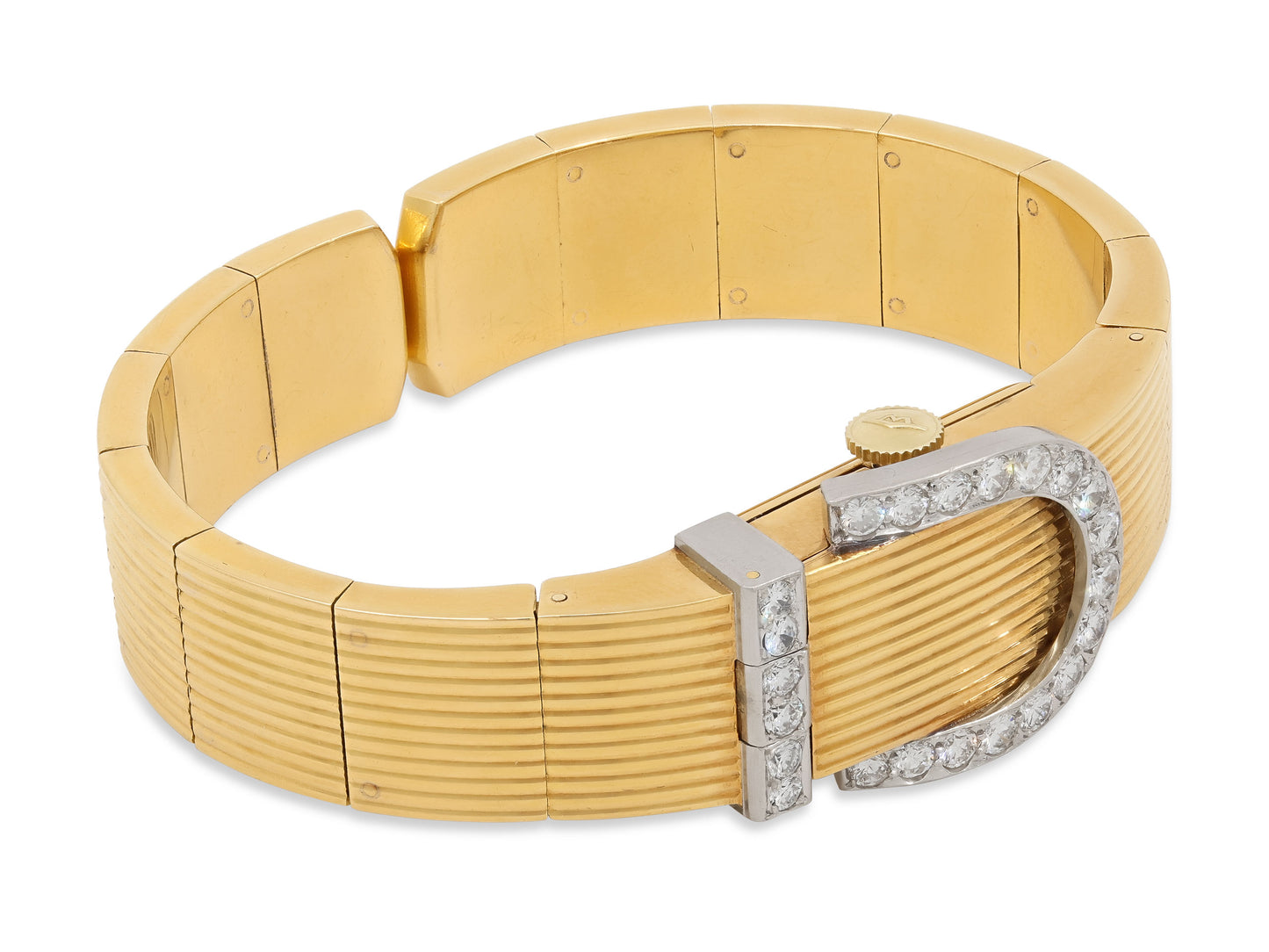 Mid-Century Tiffany & Co. Bracelet Watch in 18K Gold and Platinum