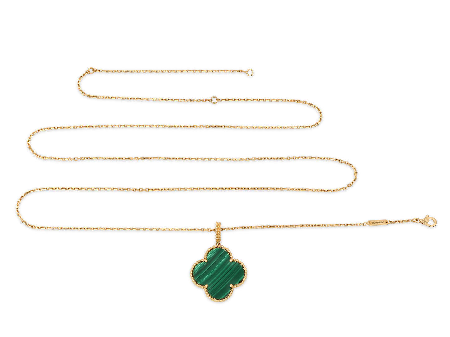 Van Cleef & Arpels 'Magic Alhambra' Malachite Necklace in 18K Gold