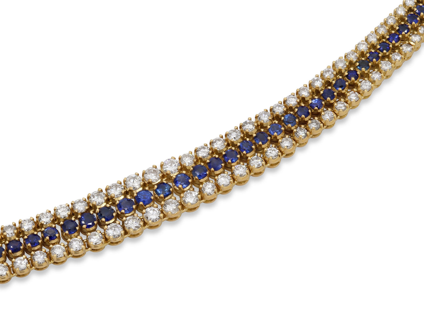 Sapphire and Diamond Bracelet in 18K Gold