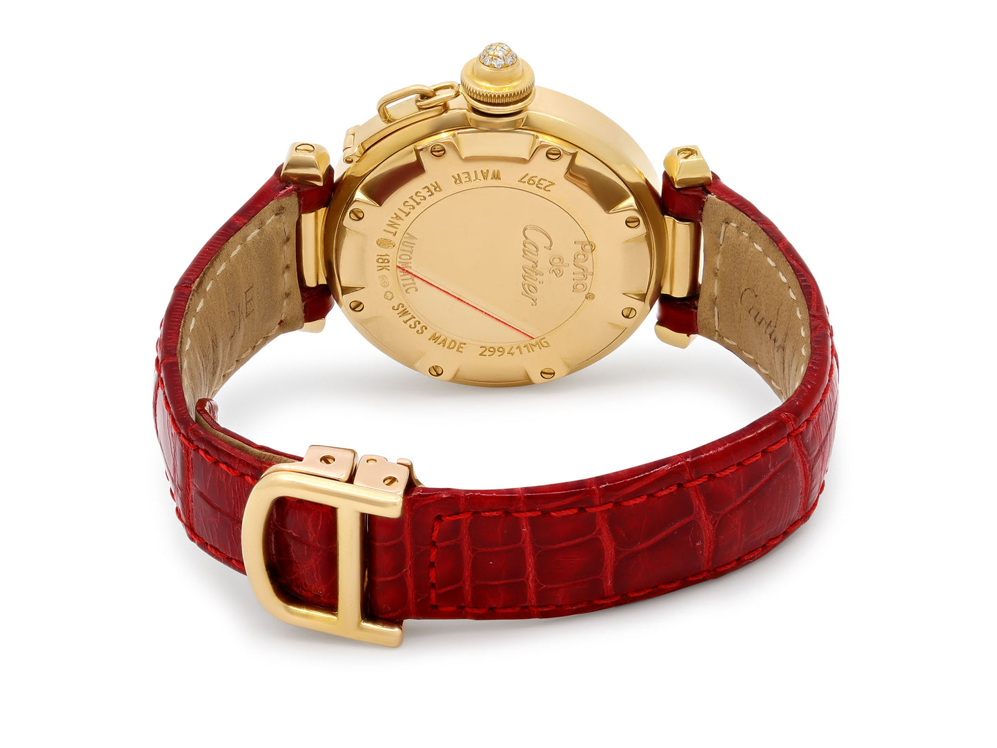 Cartier 'Pasha De Cartier' Diamond Watch in 18K Gold