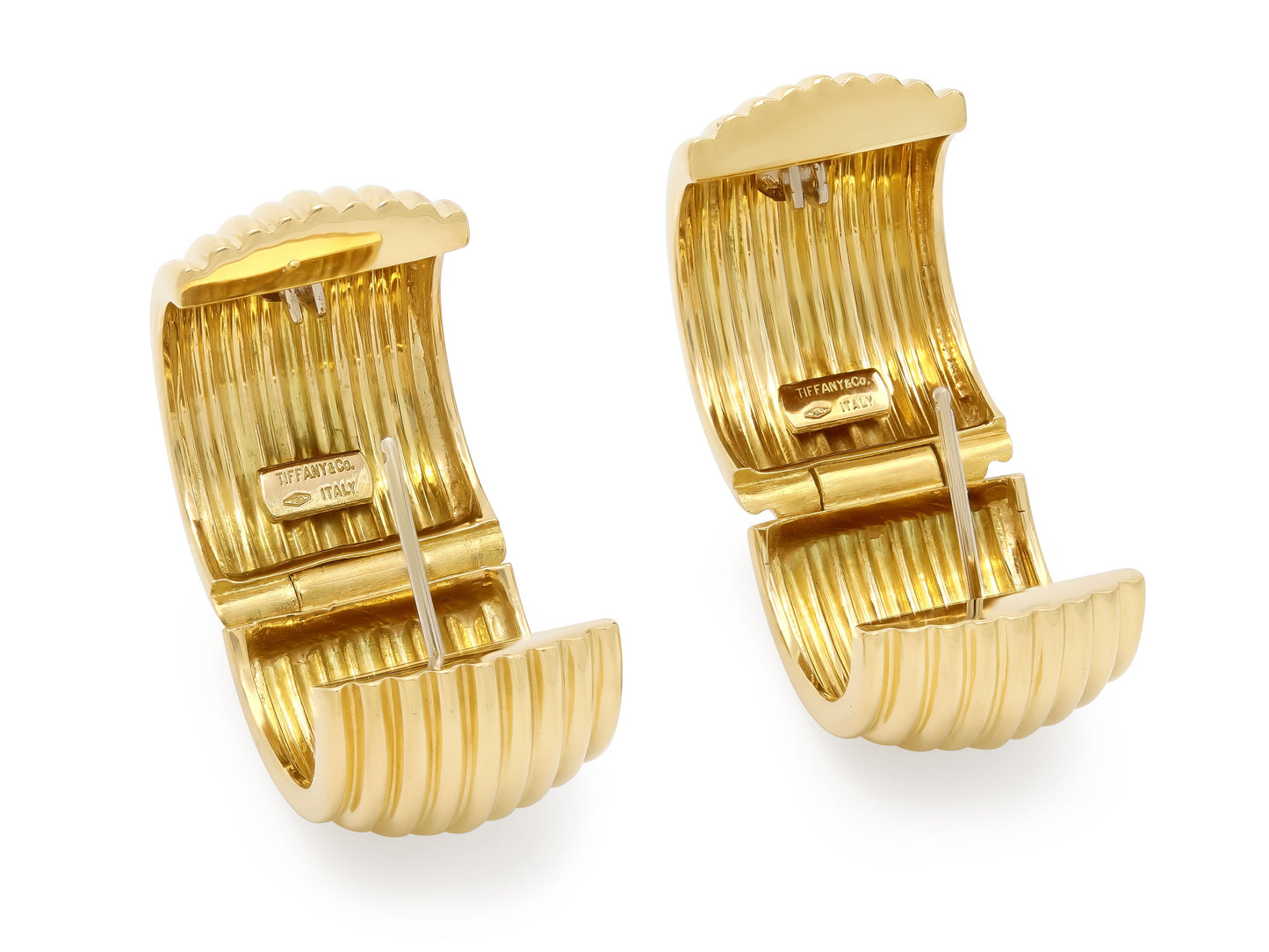 Tiffany & Co. Wide Hoop Earrings in 18K Gold