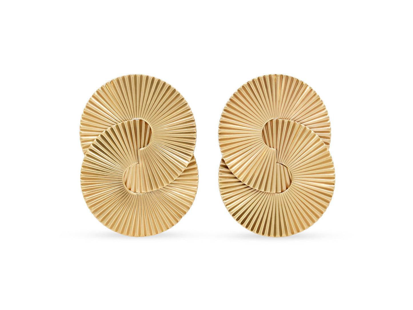Mid-Century Tiffany & Co. Disk Earrings in 14K Gold