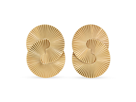 Mid-Century Tiffany & Co. Disk Earrings in 14K Gold