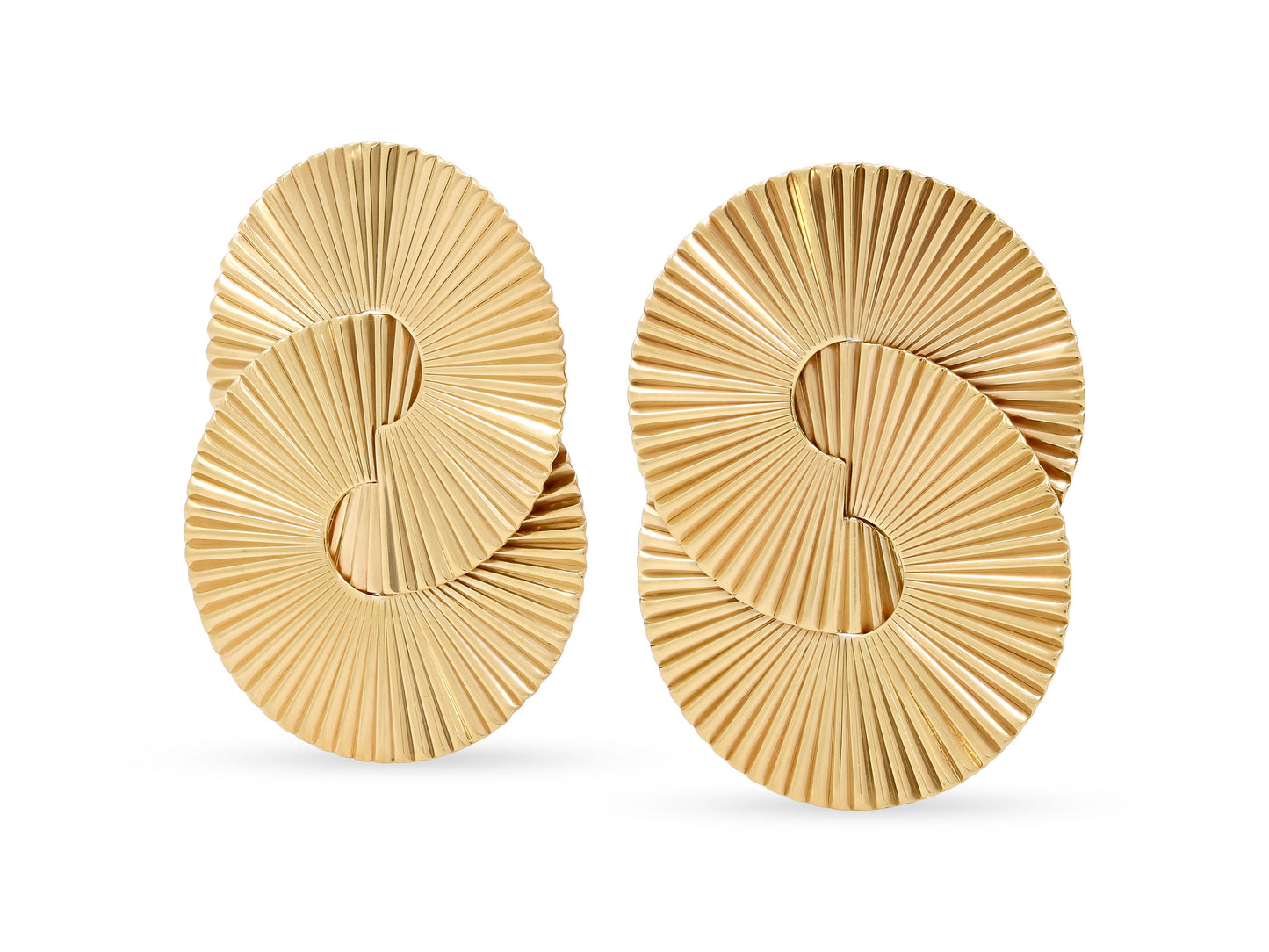 Mid-Century Tiffany & Co. Disk Earrings in 14K Gold