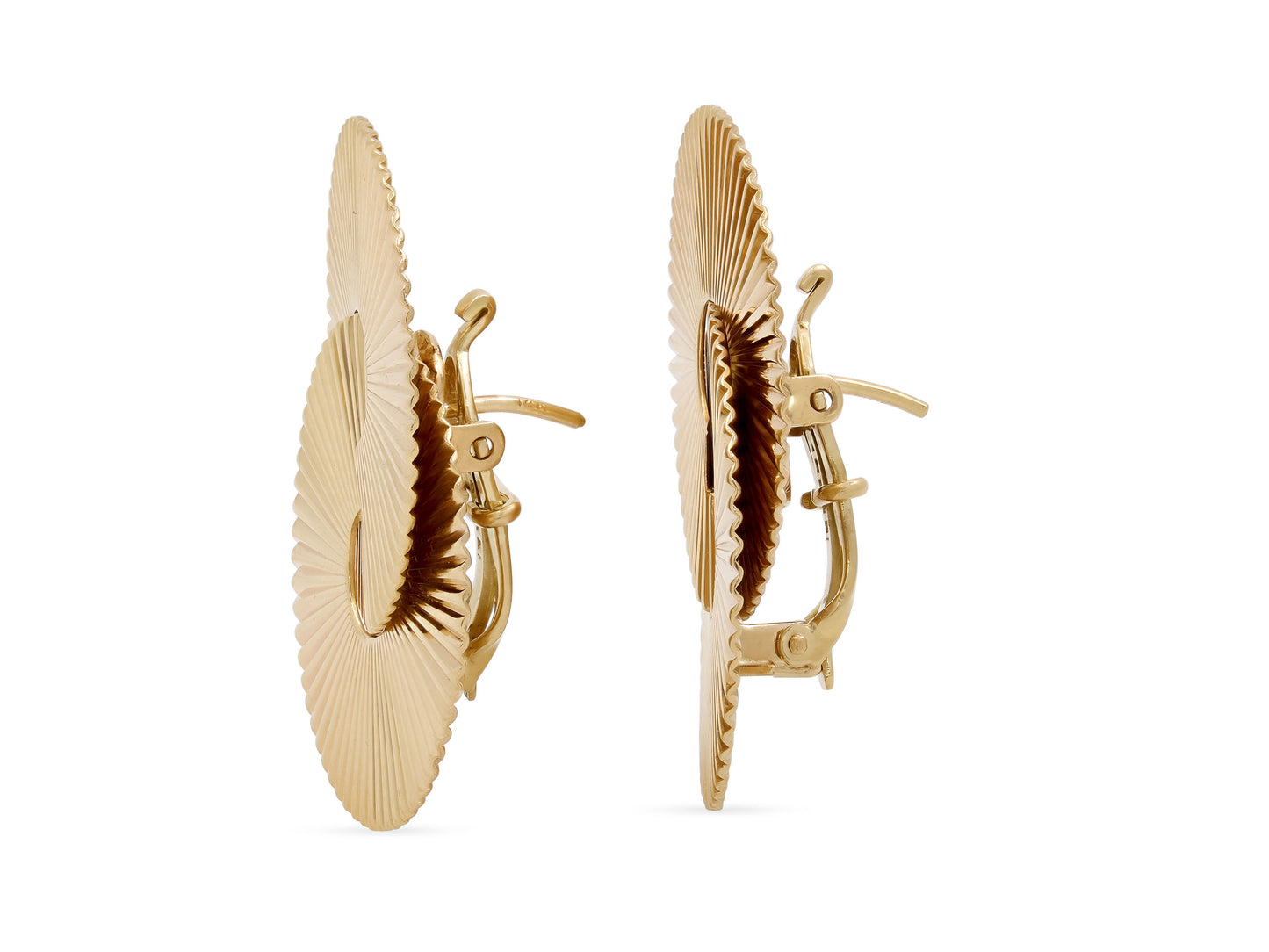 Mid-Century Tiffany & Co. Disk Earrings in 14K Gold