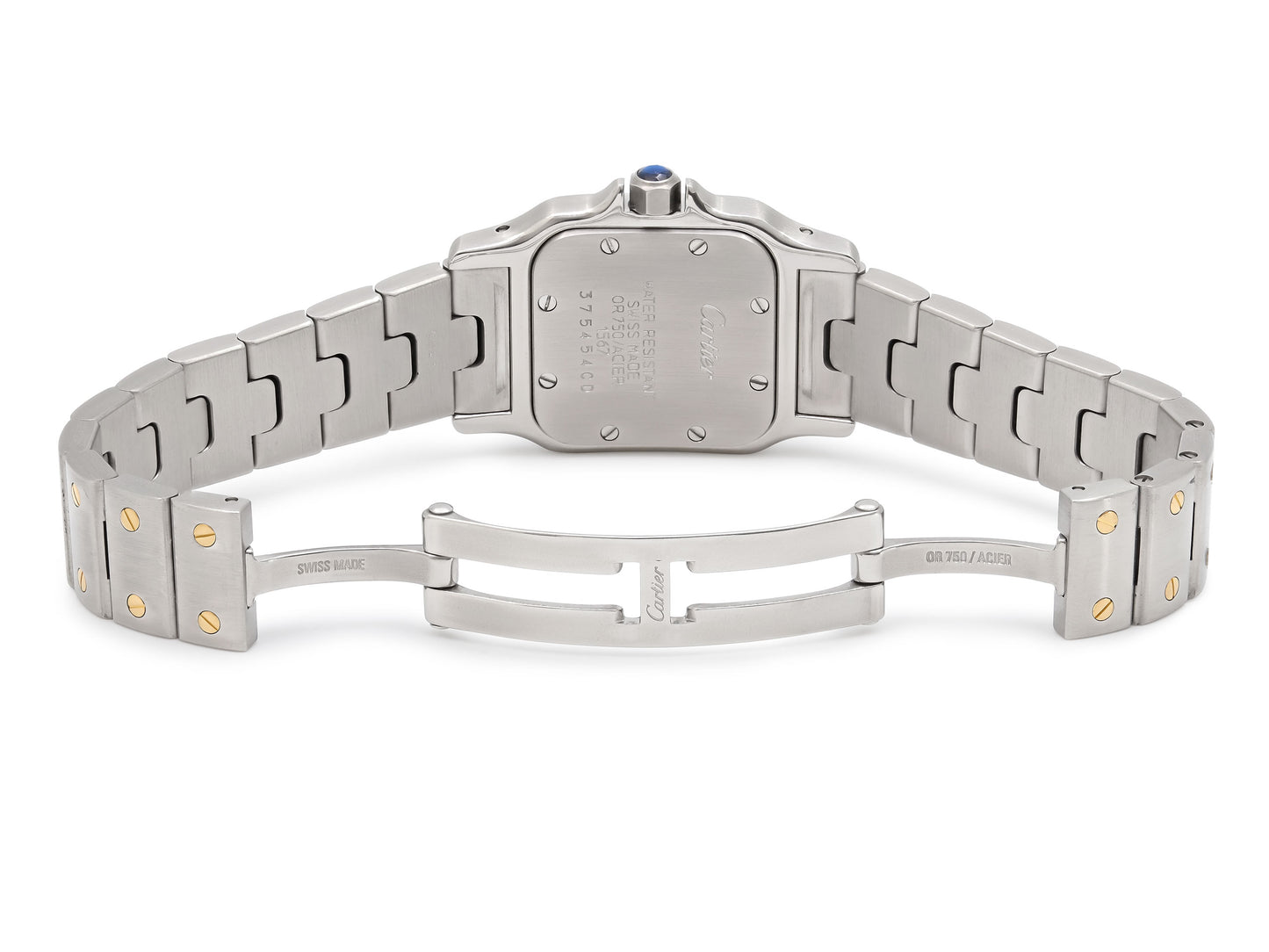 Cartier 'Santos de Cartier Galbée' Watch in Steel and 18K Gold