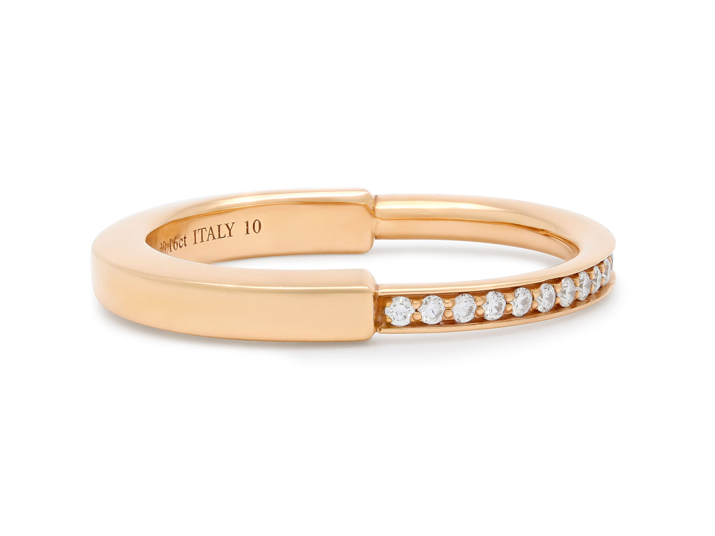 Tiffany & Co. 'Lock' Diamond Ring in 18K Rose Gold