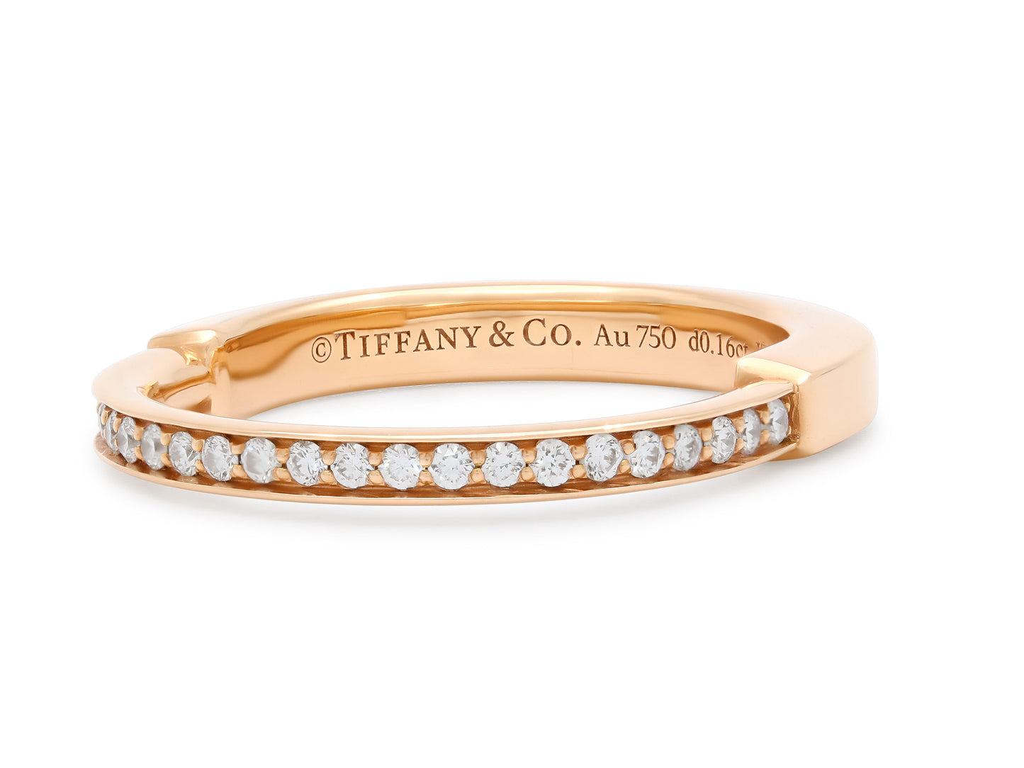 Tiffany & Co. 'Lock' Diamond Ring in 18K Rose Gold