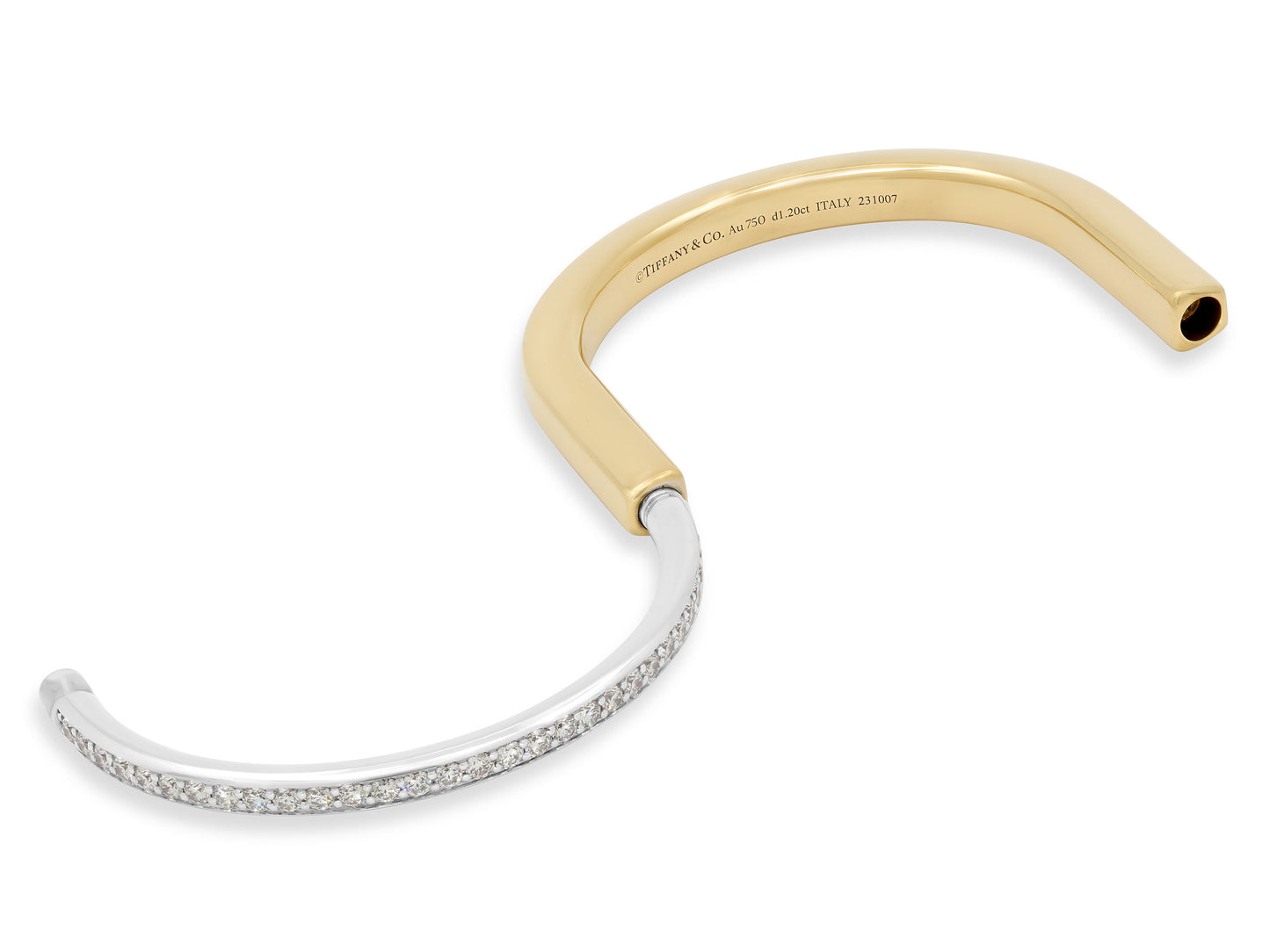 Tiffany & Co. 'Lock' Diamond Bangle in 18K Gold