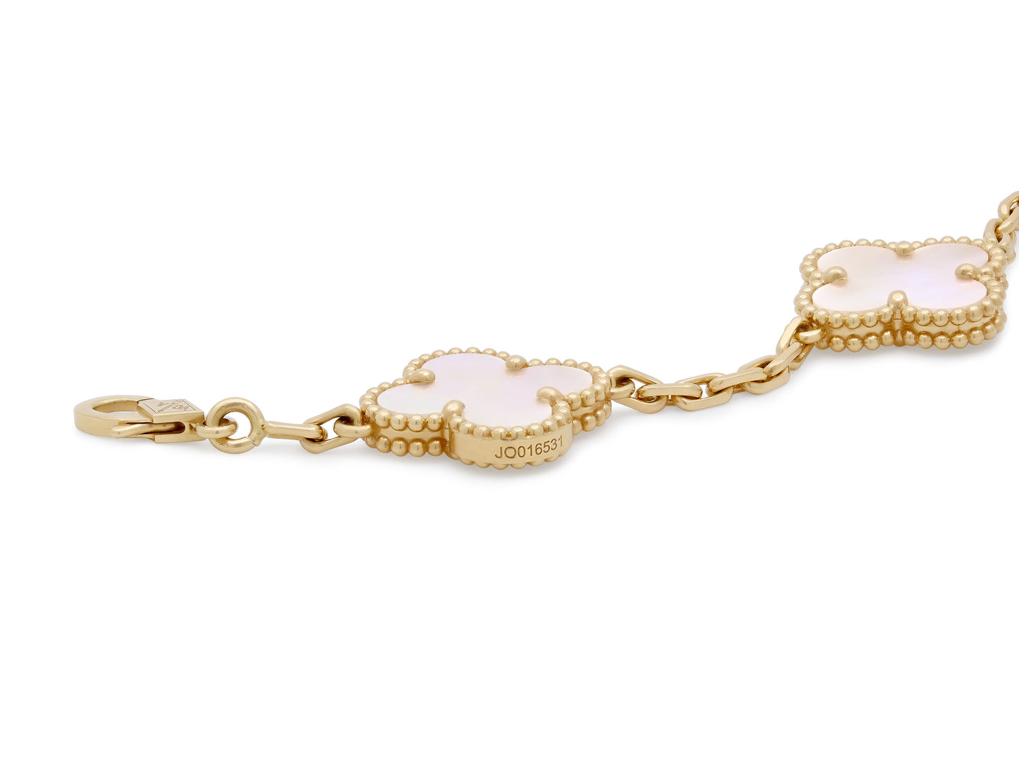 Van Cleef & Arpels 'Vintage Alhambra' Mother-of-Pearl Bracelet in 18K Gold