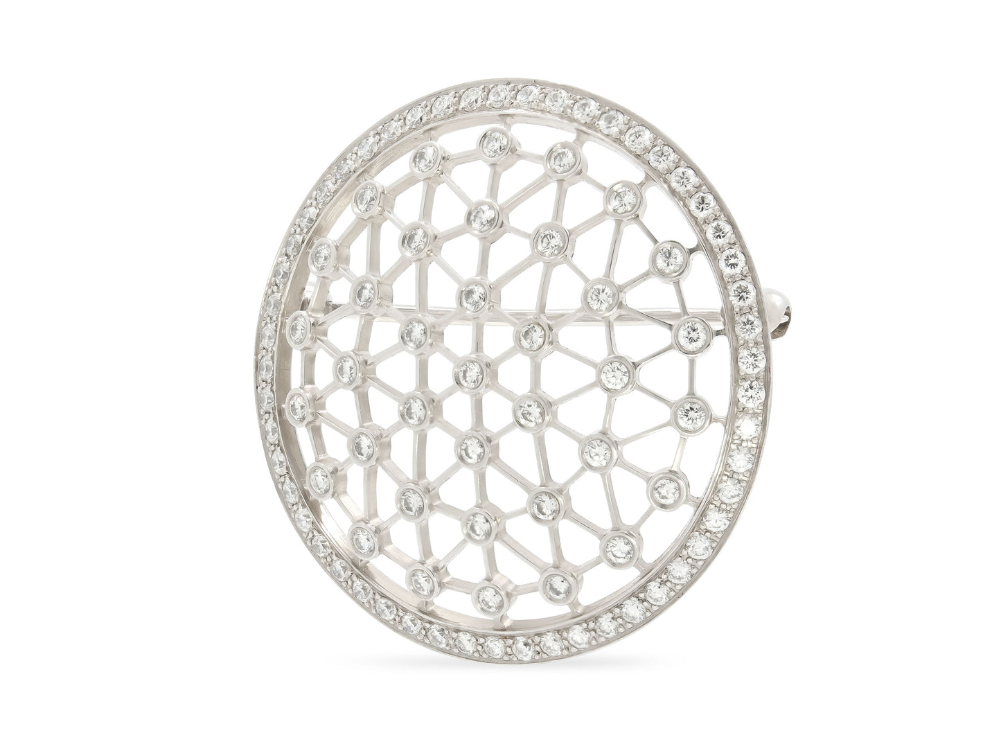 Tiffany & Co. 'Voile' Diamond Brooch in Platinum