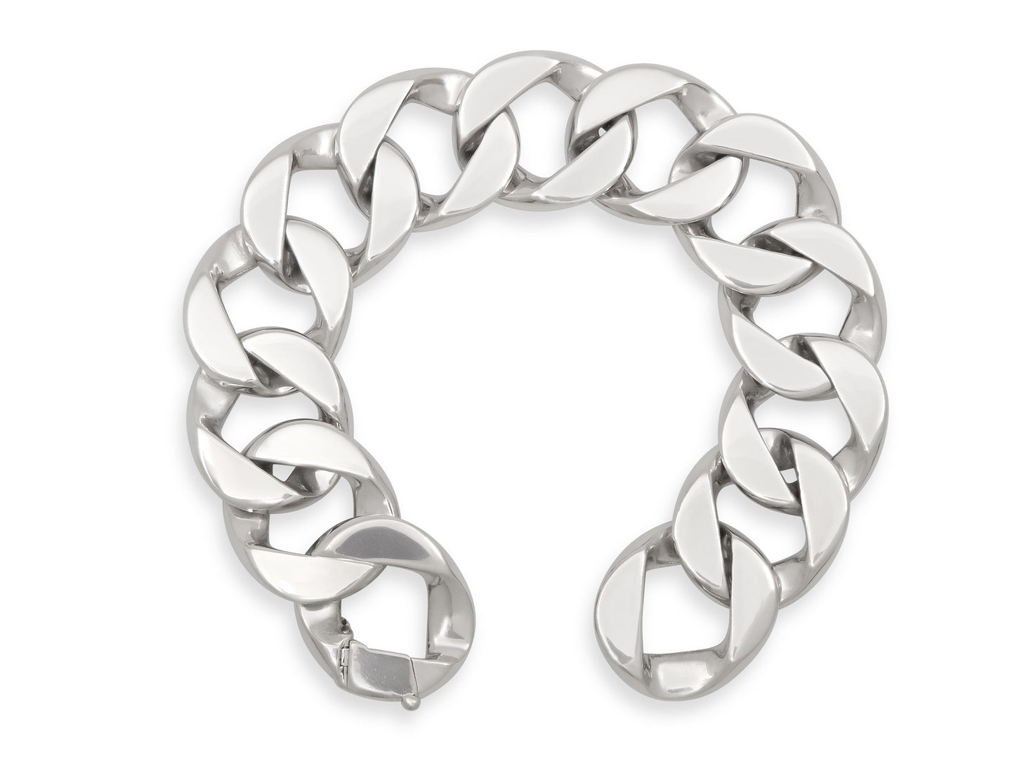 Verdura 'Curb-Link' Bracelet in Platinum