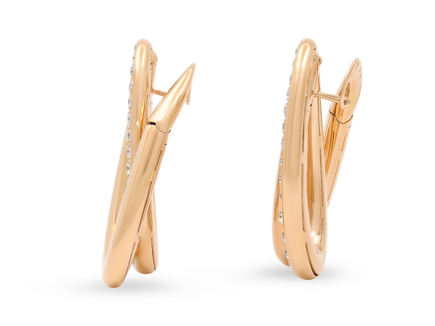 Fawaz Gruosi 'Enlaced' Diamond Earrings in 18K Rose Gold